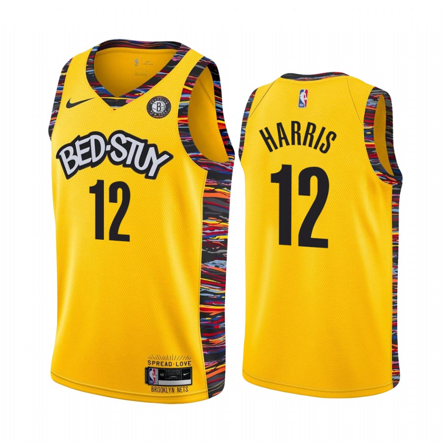 Joe Harris Brooklyn Nets 2019-20 Yellow City #12 Jersey