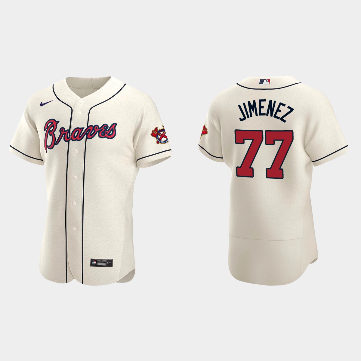 Joe Jimenez Atlanta Braves Alternate Jersey - Cream
