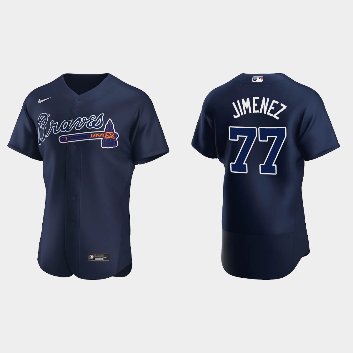 Joe Jimenez Atlanta Braves Jersey - Navy