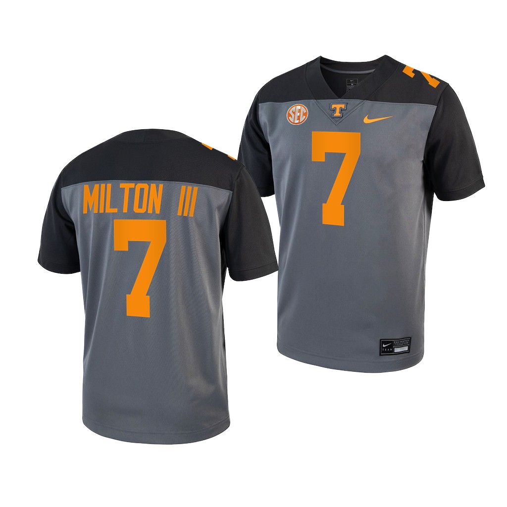 Joe Milton III Tennessee Volunteers Grey 2022 Smokey Grey Series Alternate Youth Jersey