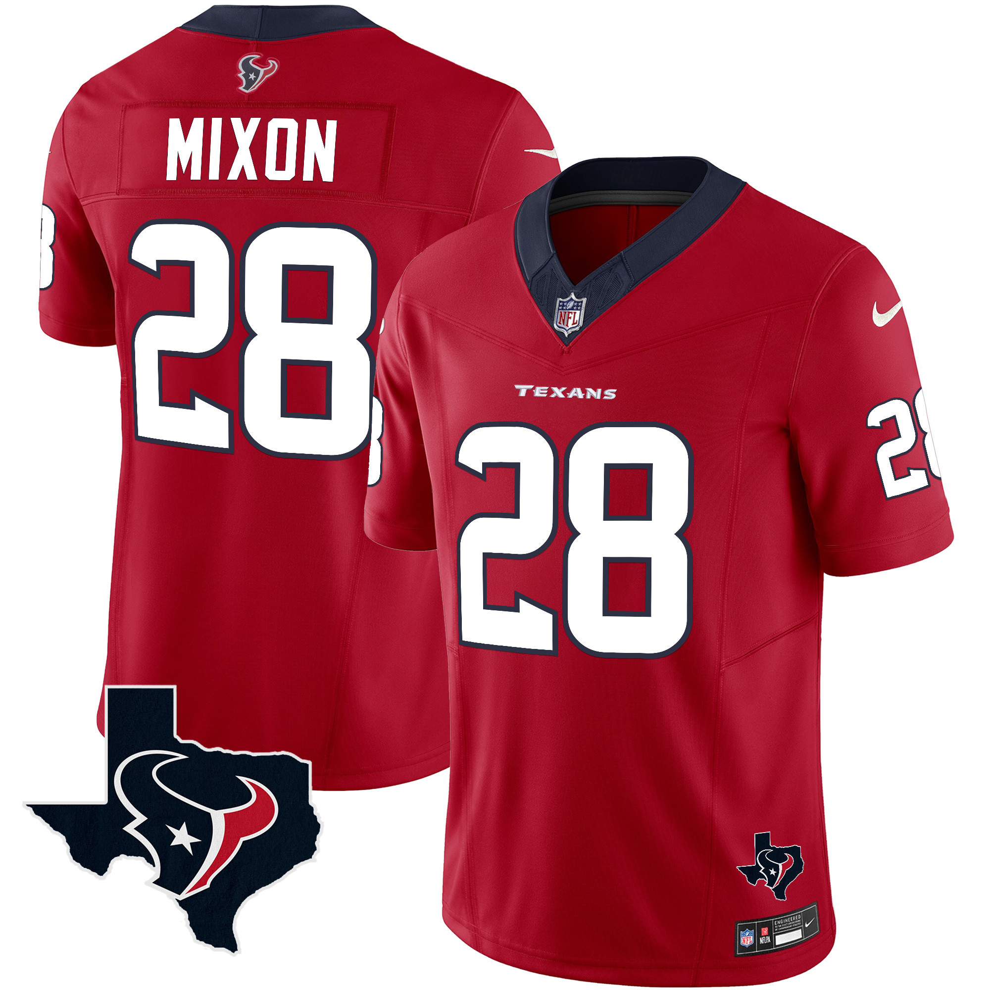 Joe Mixon Houston Texans Vapor Limited Red Jersey - All Stitched 