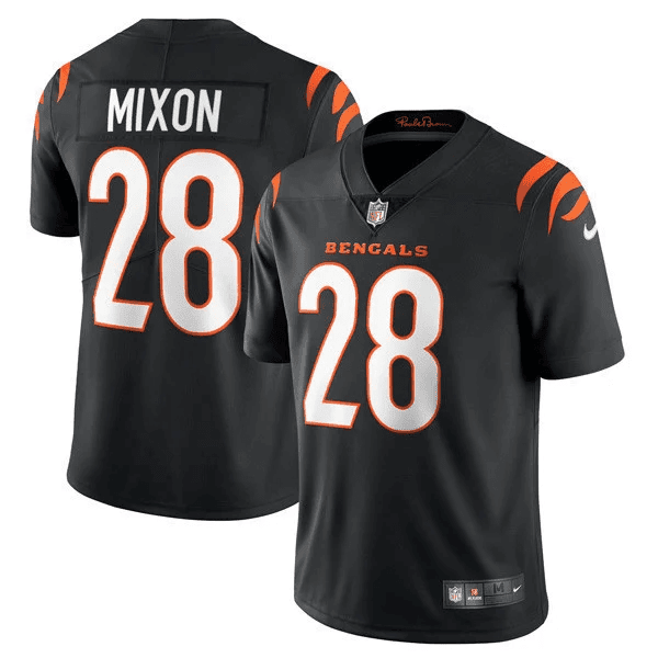 Joe Mixon Men's Cincinnati Bengals Regular Vapor Black Jersey - All Stitched 