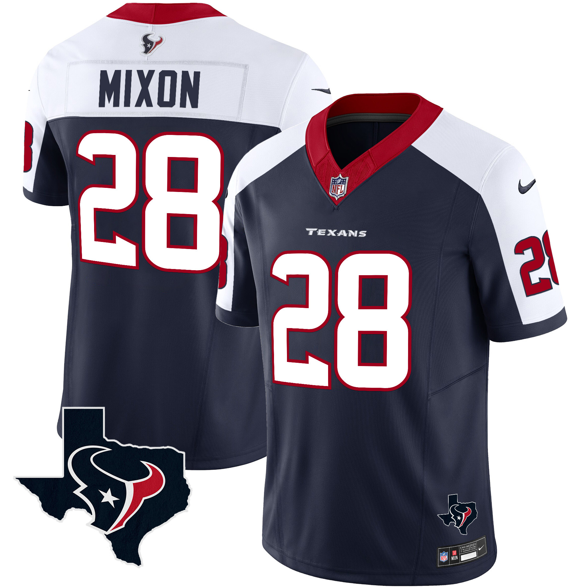 Joe Mixon Men's Houston Texans Vapor Limited Alternate Jersey - All Stitched 