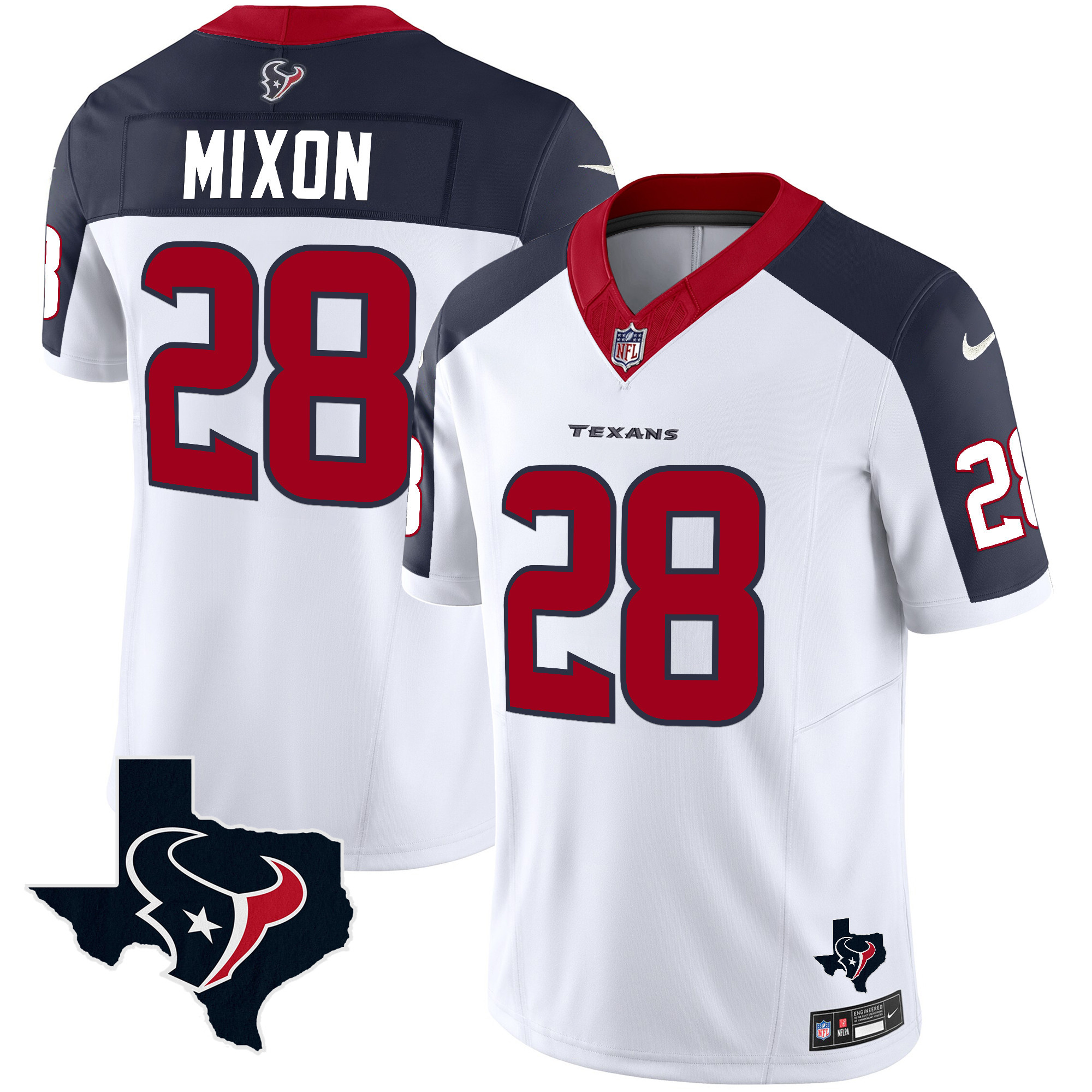 Joe Mixon Men's Houston Texans Vapor Limited Inverted Jersey - All Stitched 