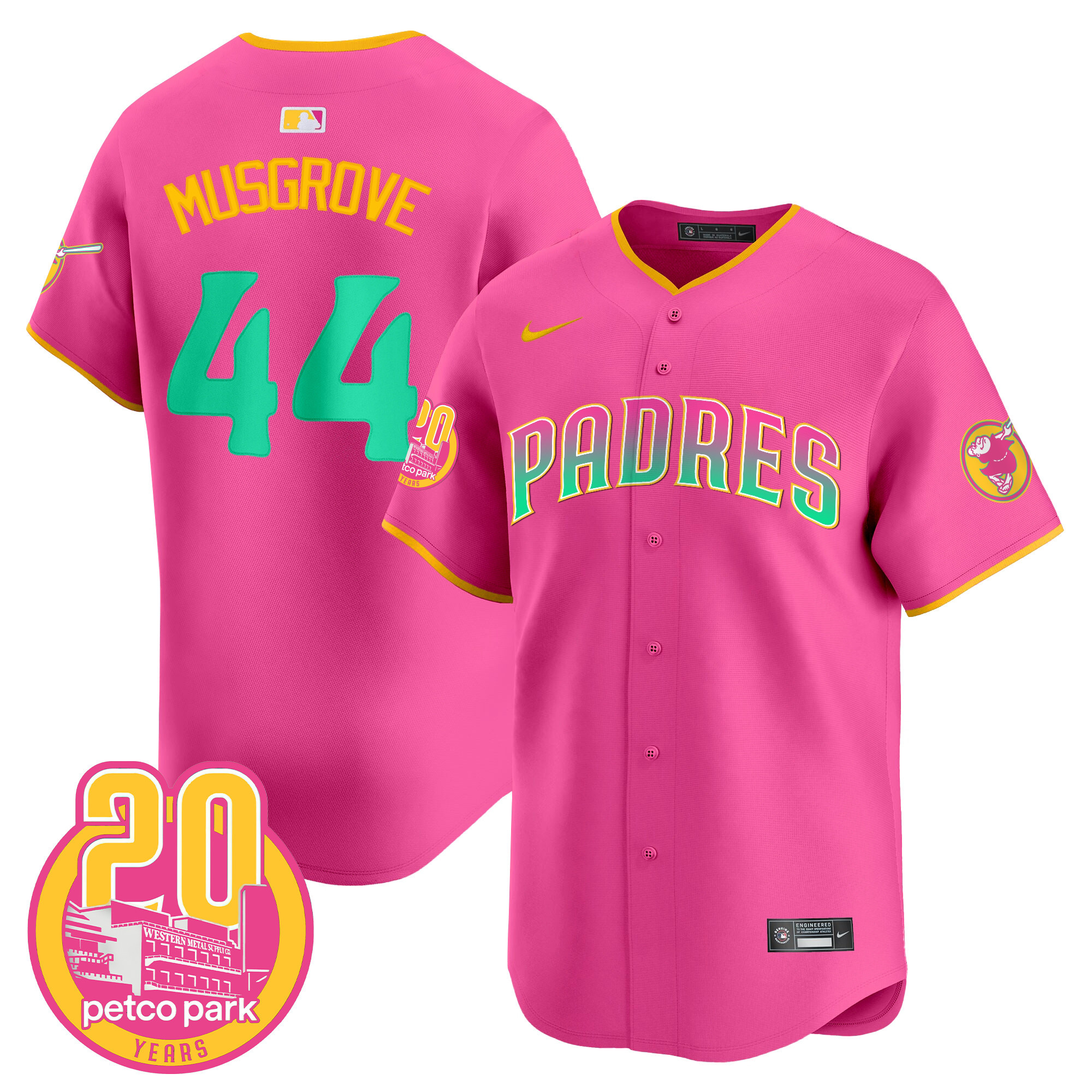 Joe Musgrove Men's San Diego Padres 2024 San Diego City Style Vapor Premier Limited Pink Jersey - All Stitched