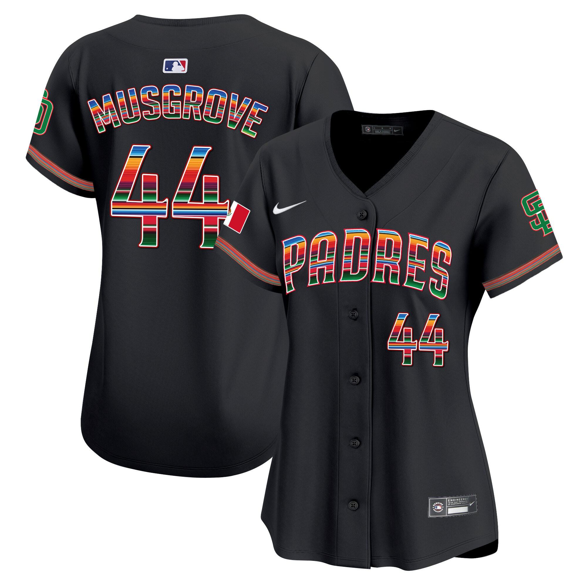 Joe Musgrove Women's San Diego Padres Mexico Premier Limited Black Jersey - All Stitched