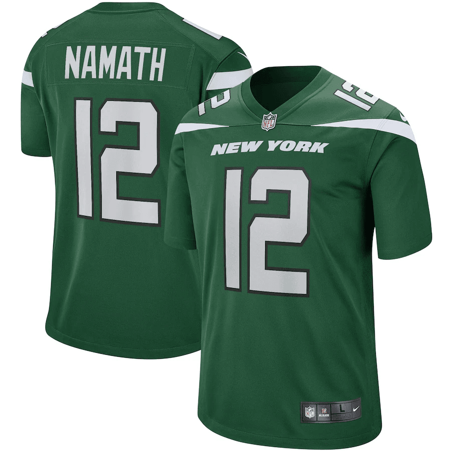 Joe Namath Men's New York Jets Black Gold & White Gold Vapor Limited Game Jersey - All Stitched