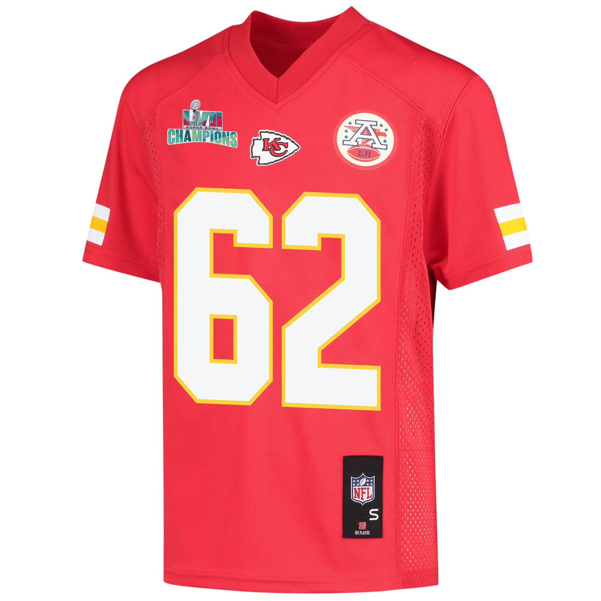 Joe Thuney 62 Kansas City Chiefs Super Bowl LVII Champions Youth Game Stitched Jersey – Red