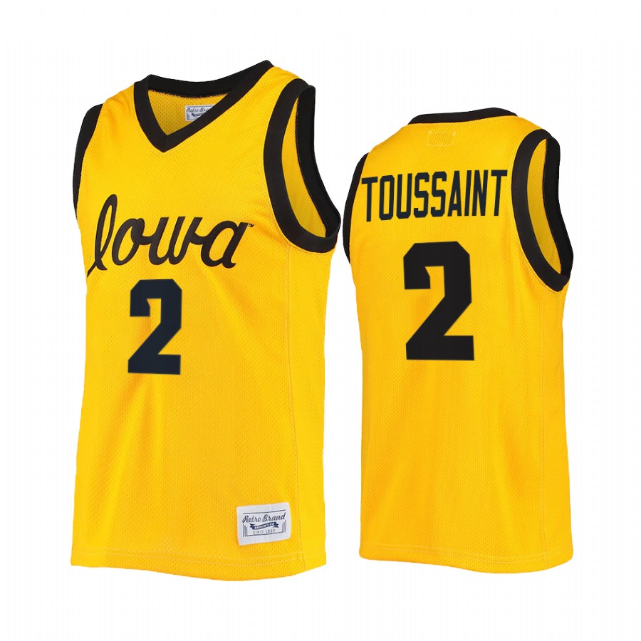 Joe Toussaint Iowa Hawkeyes Gold Jersey 2022 Commemorative Classic College