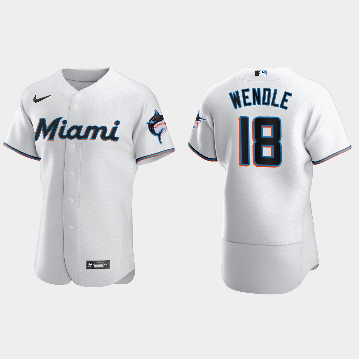 Joe Wendle Miami Marlins Home Jersey - White