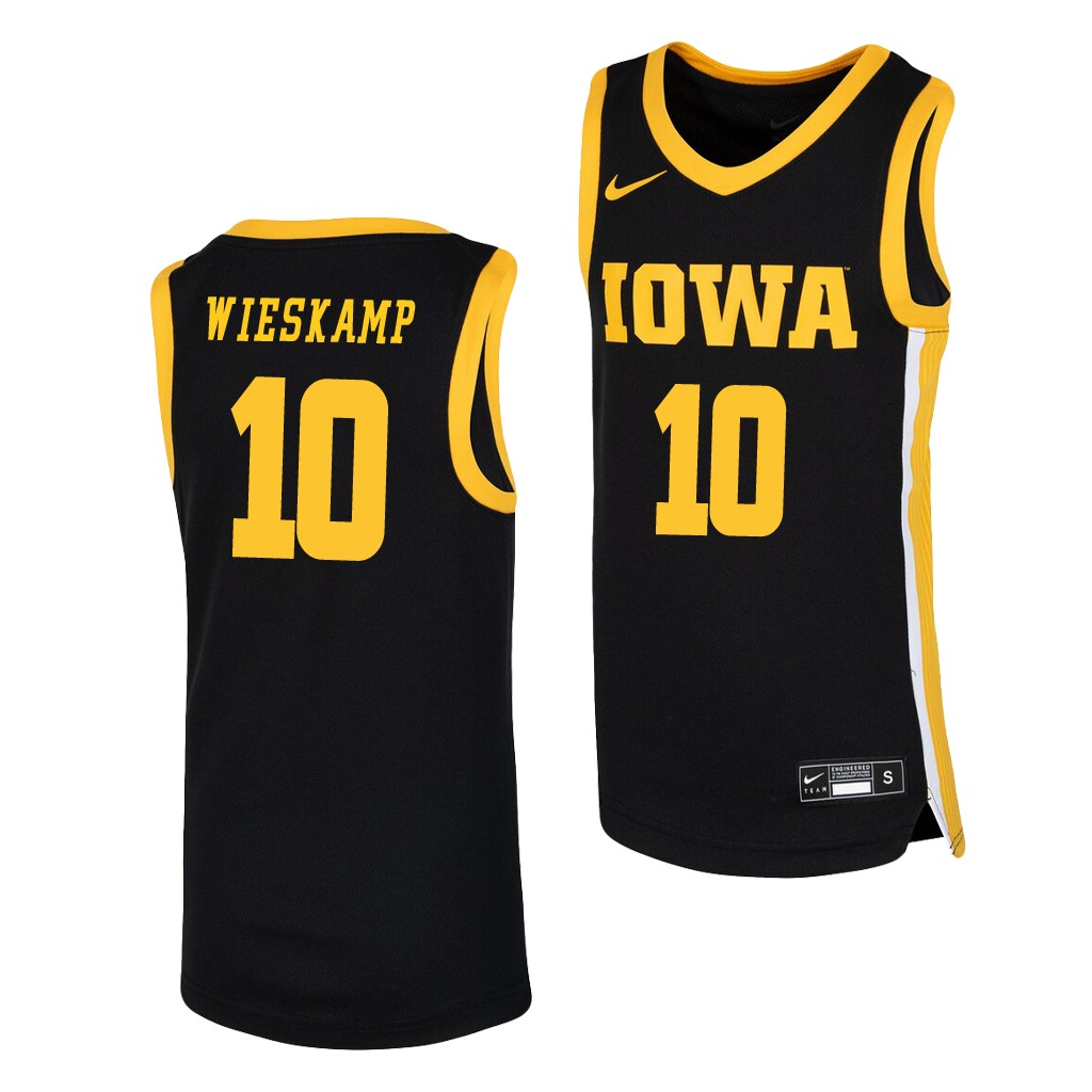 Joe Wieskamp Iowa Hawkeyes Black College Youth Jersey