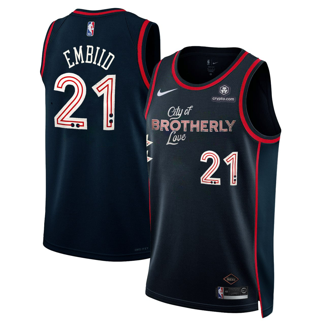 Joel Embiid Philadelphia 76ers City Edition 2024 Jersey - All Stitched