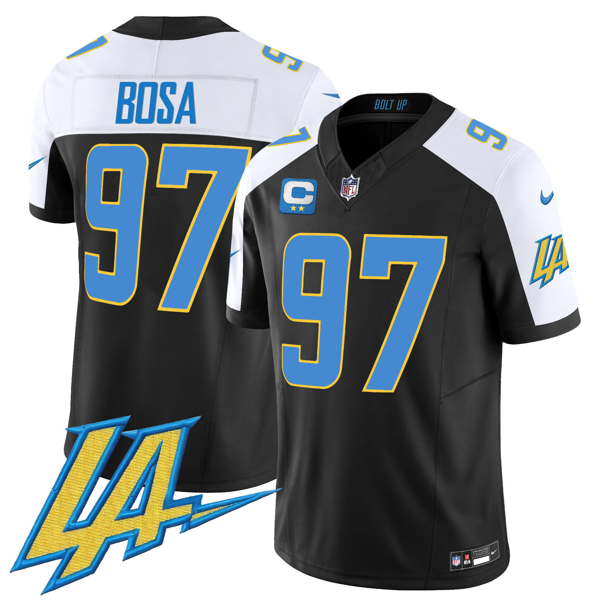 Joey Bosa Men's Los Angeles Chargers Vapor Limited V2 Black Alternate Jersey - All Stitched
