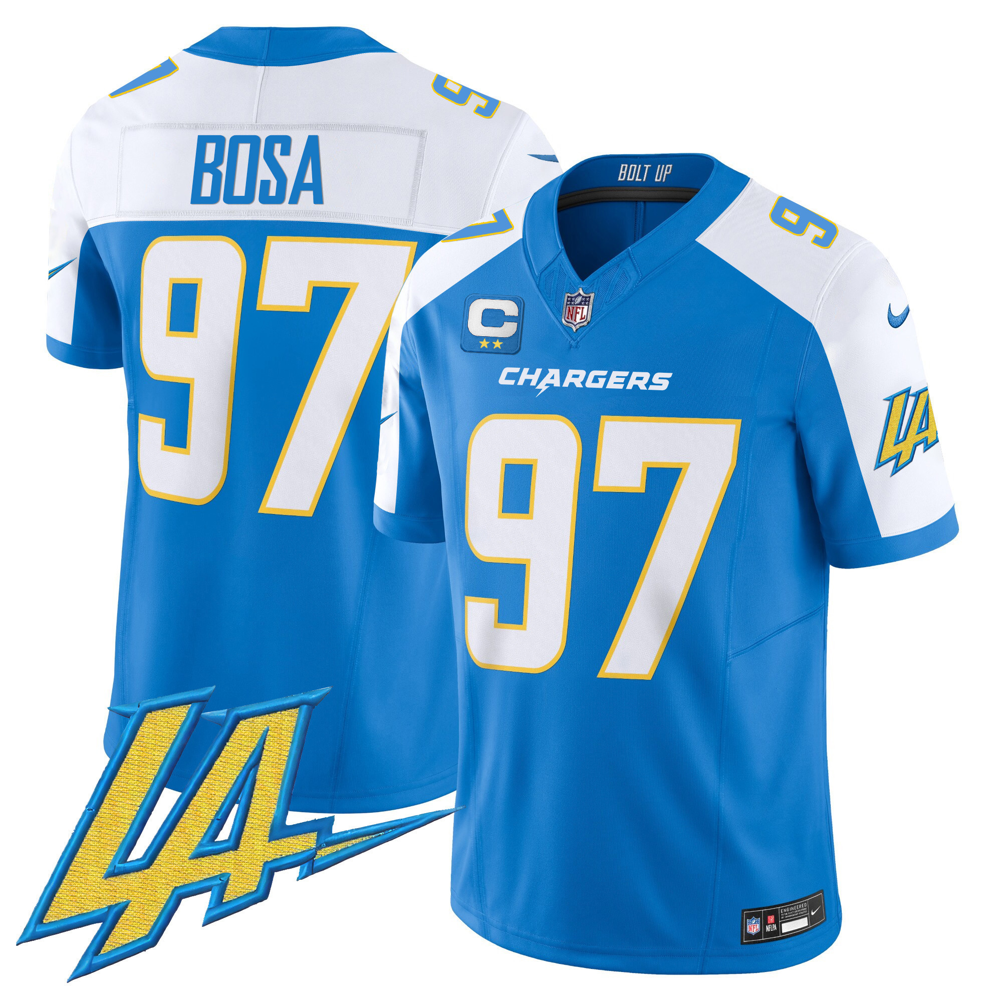 Joey Bosa Men's Los Angeles Chargers Vapor Limited V2 Blue Alternate Jersey - All Stitched