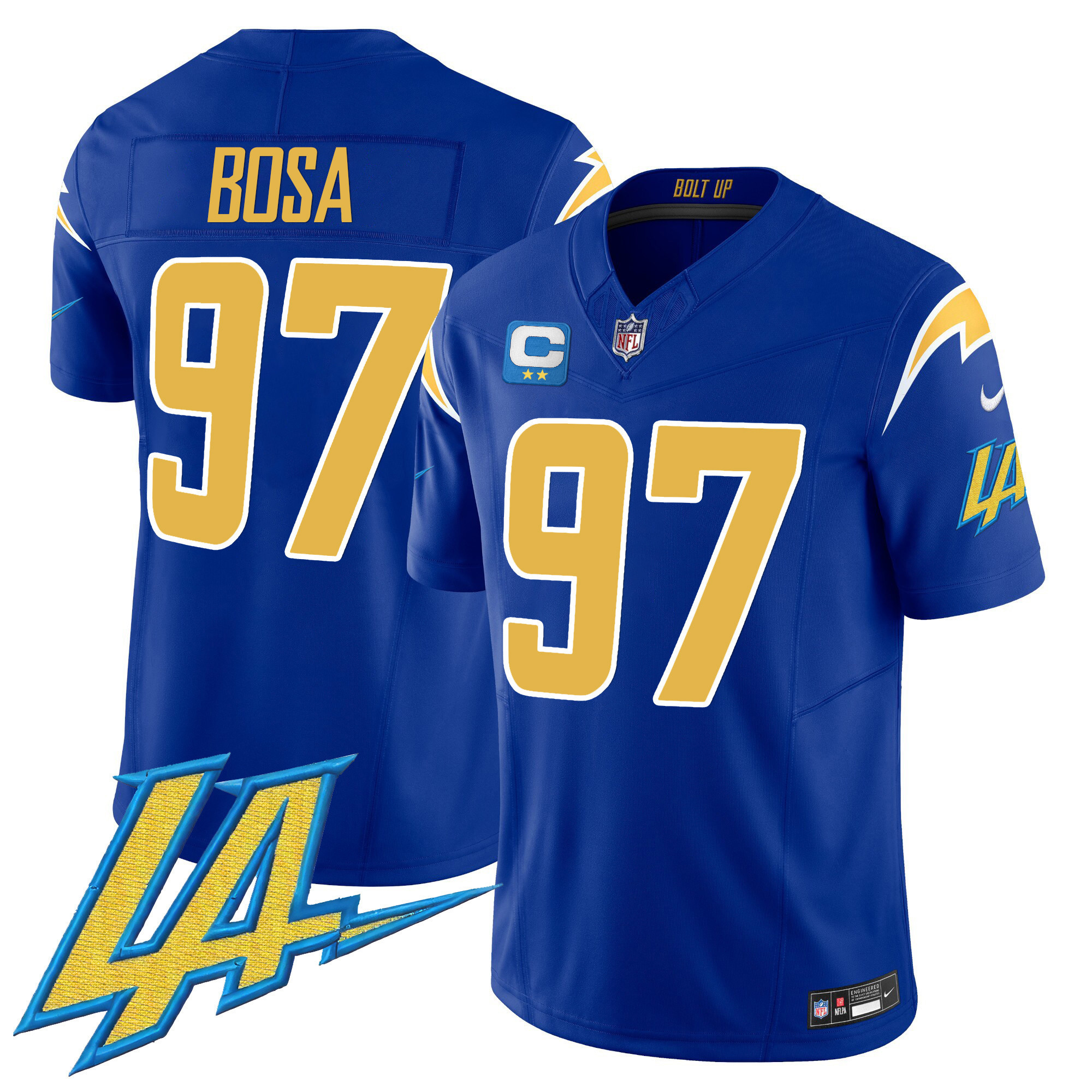 Joey Bosa Men's Los Angeles Chargers Vapor Limited V2 Royal Jersey - All Stitched