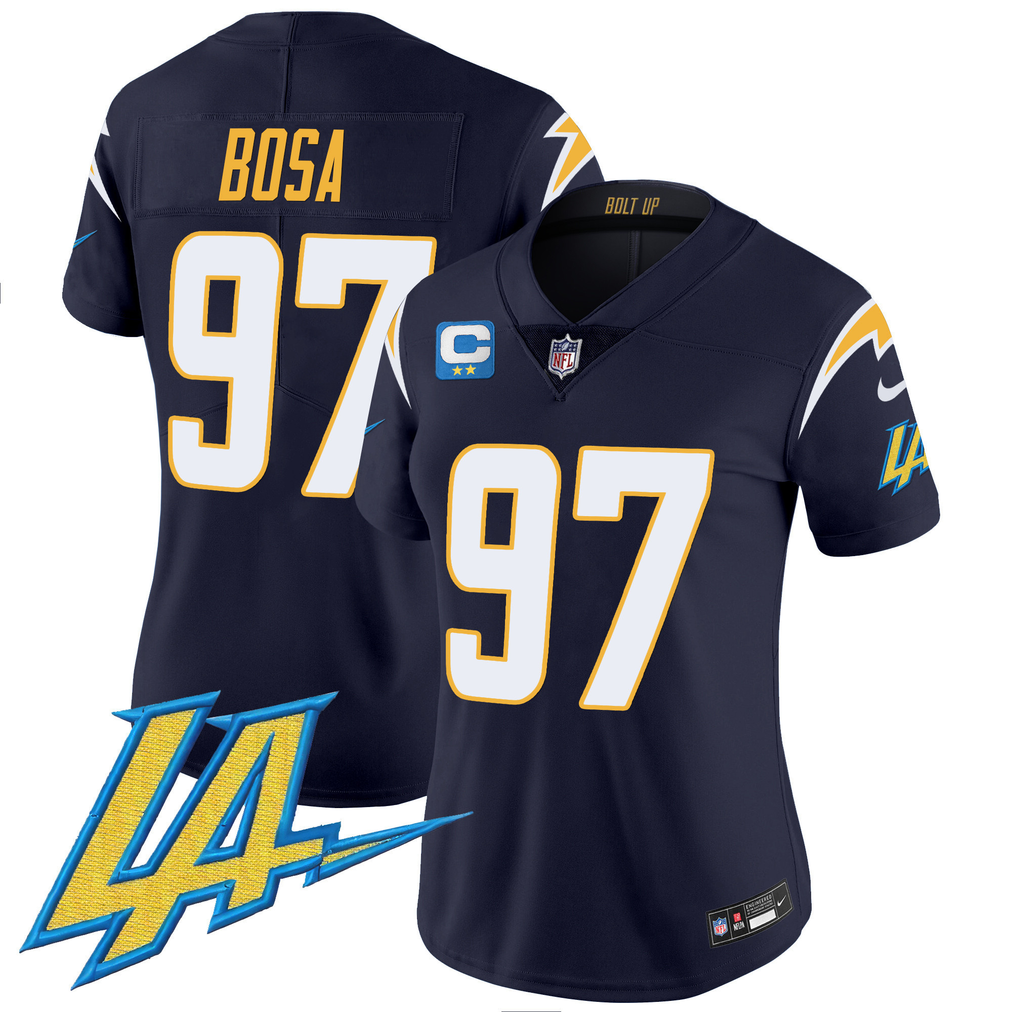 Joey Bosa Women's Los Angeles Chargers Vapor Limited V2 Navy Jersey - All Stitched