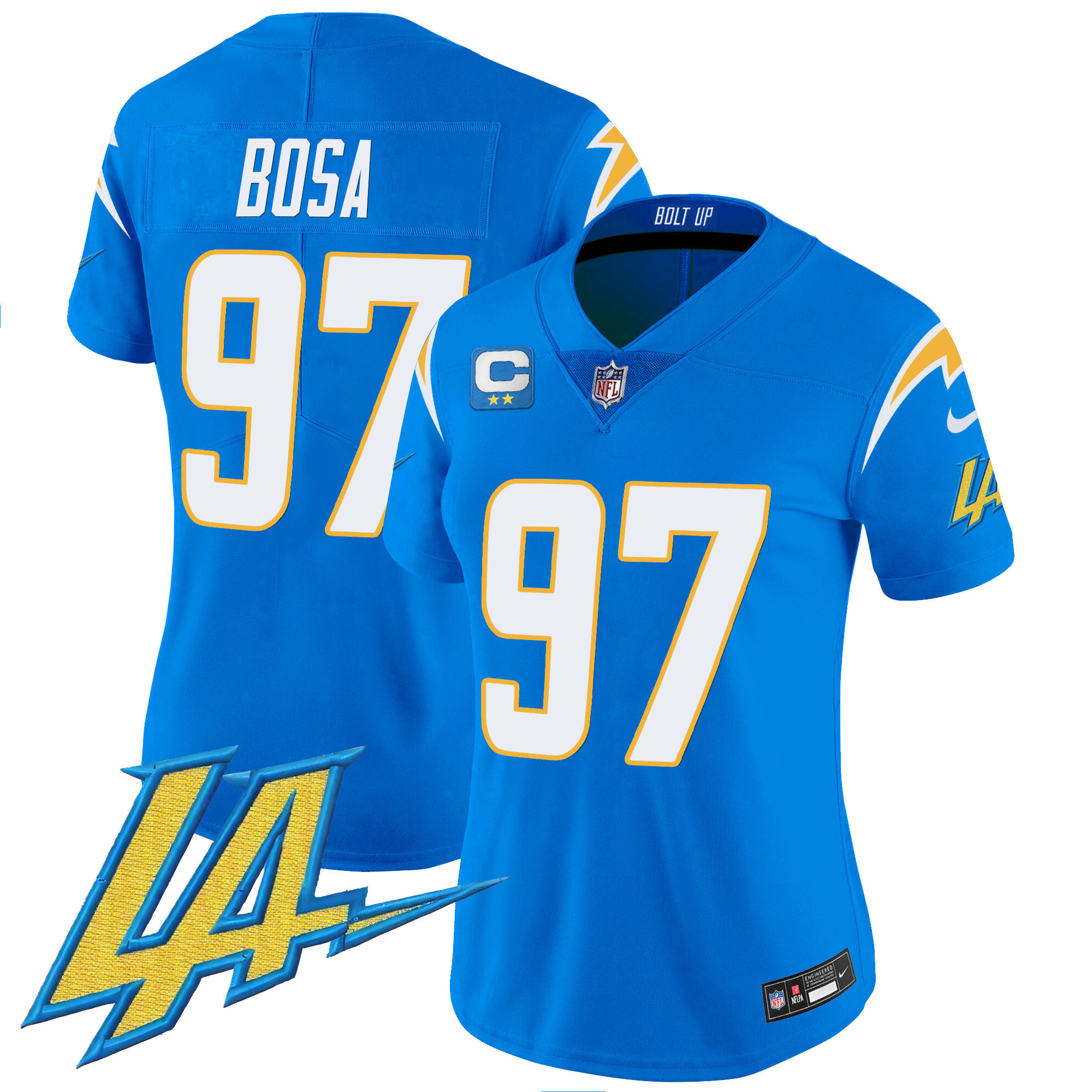 Joey Bosa Women's Los Angeles Chargers Vapor Limited V2 Powder Blue Jersey - All Stitched