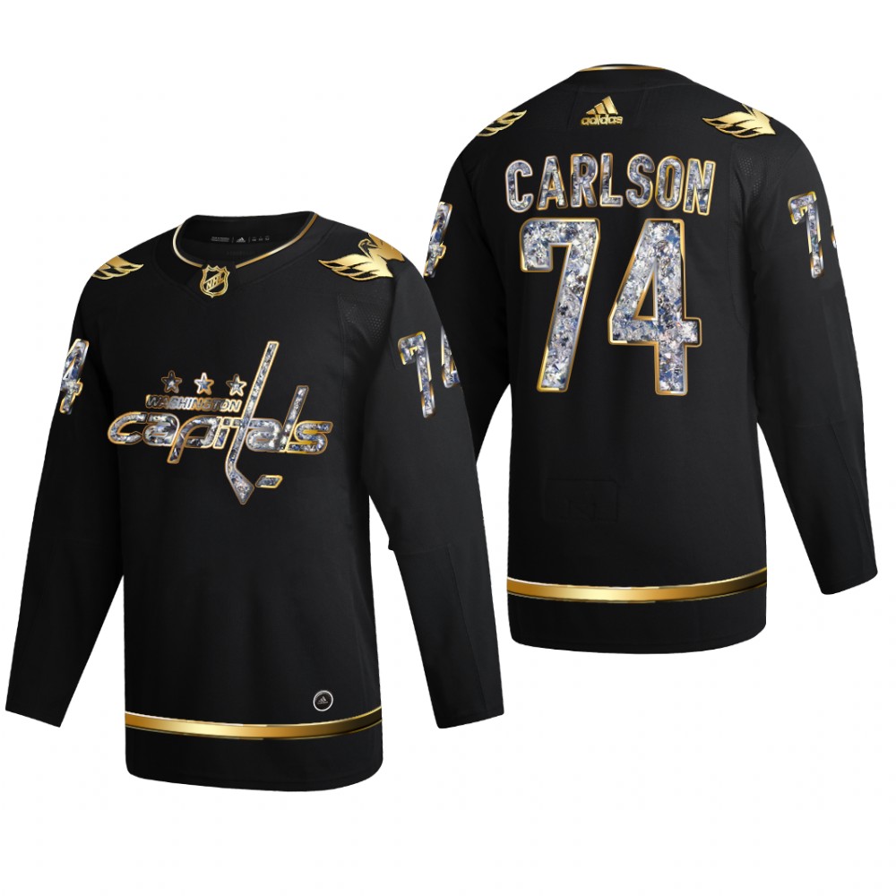 John Carlson #74 Washington Capitals 2022 Stanley Cup Playoffs Black Diamond Edition Jersey