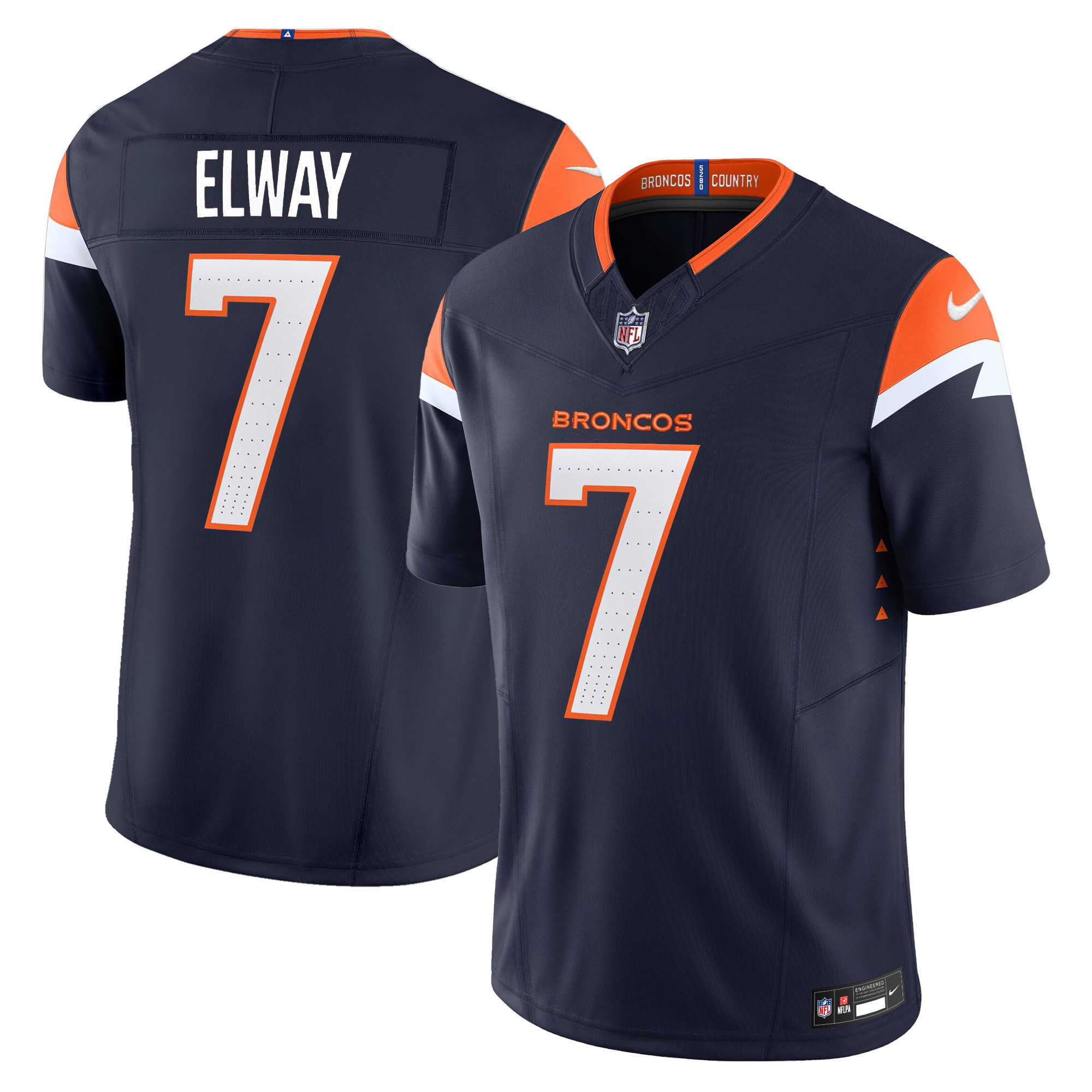 John Elway Men's Denver Broncos 2024 Vapor Limited Navy Jersey - All Stitched 