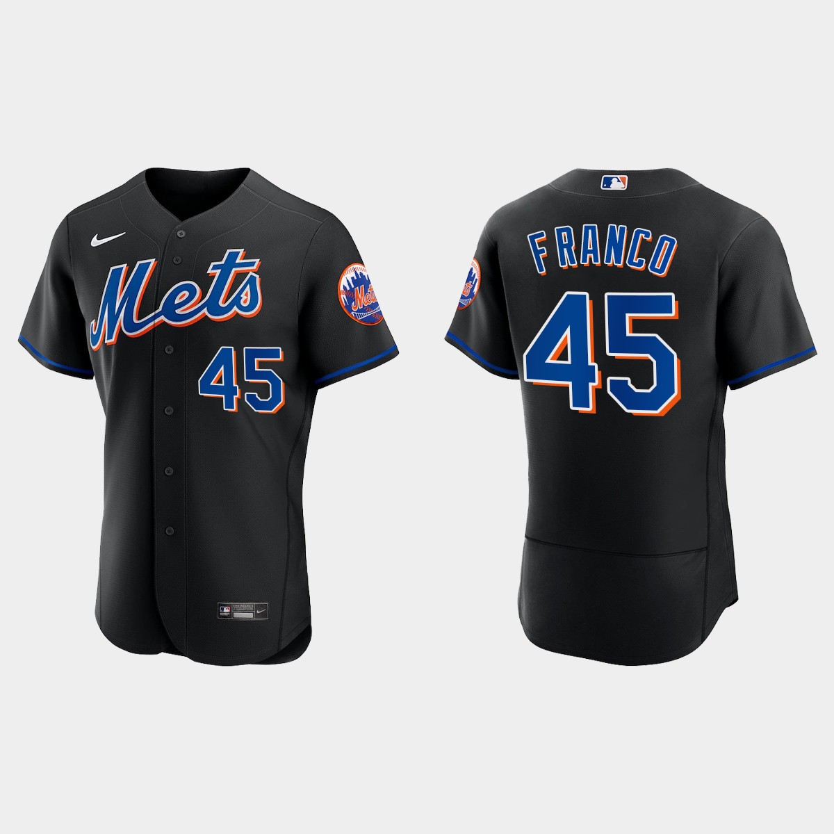 John Franco New York Mets 2022 Alternate Jersey - Black