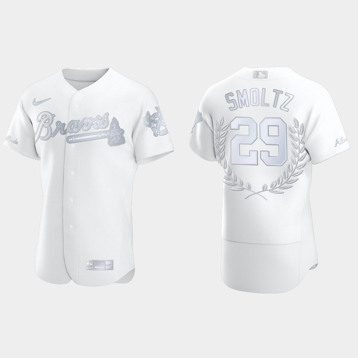 John Smoltz #29 Atlanta Braves NL Cy Young Awards Collection Jersey - White