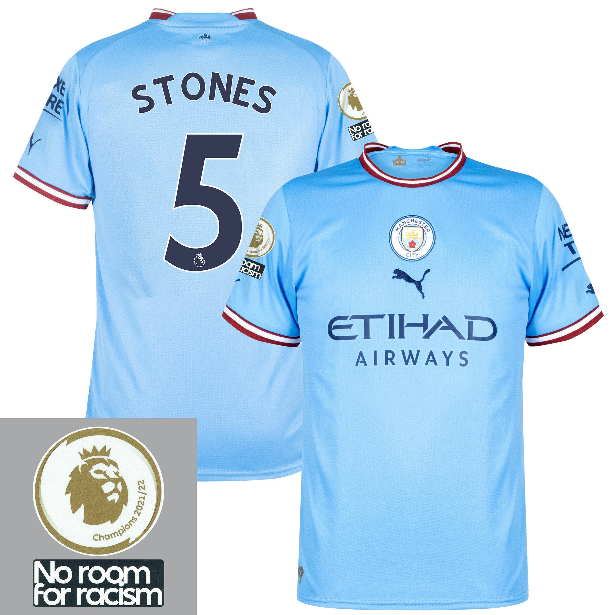John Stones 5 Manchester City 2022-2023 Home Men Jersey – Sky Blue