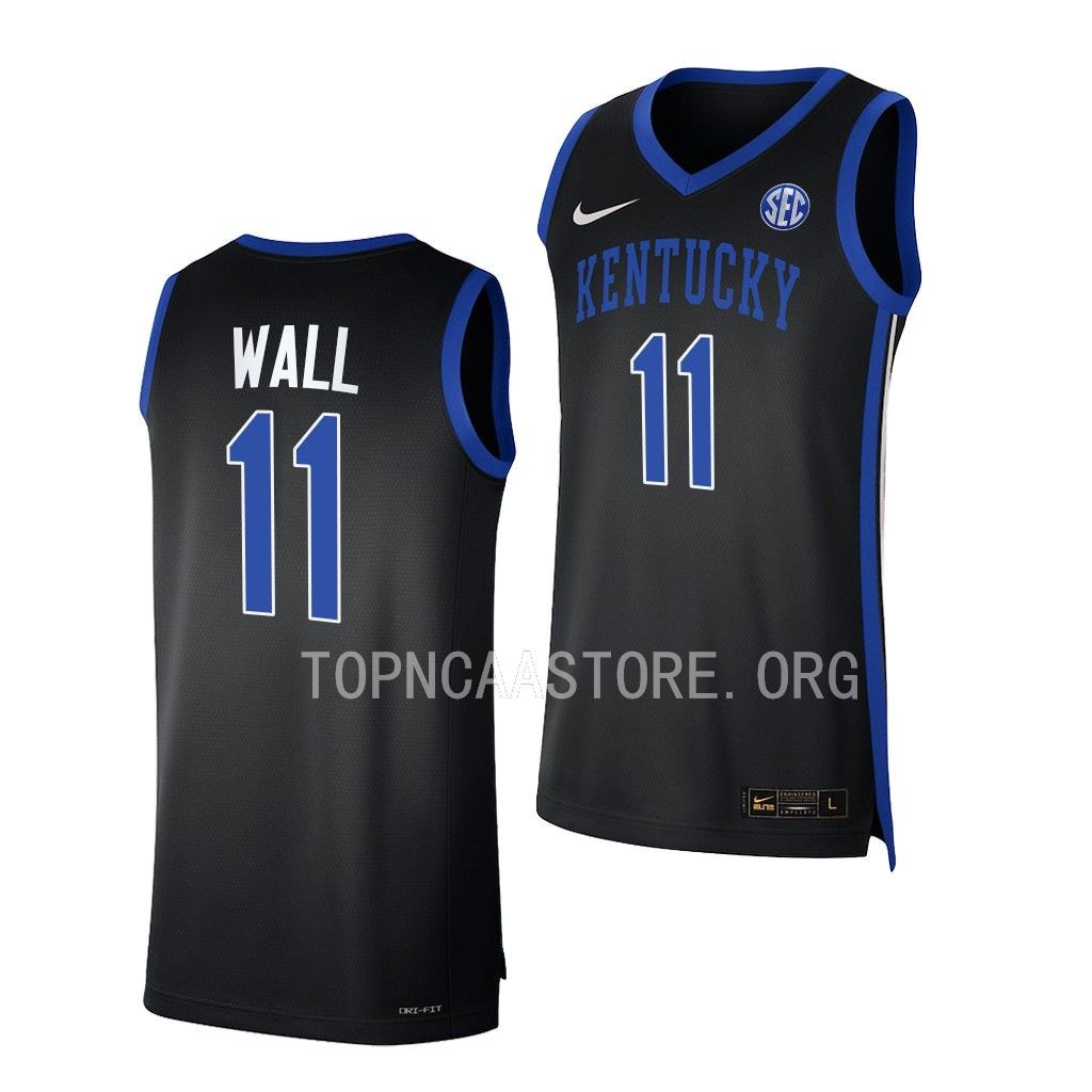 John Wall Kentucky Wildcats #11 Black College Jersey