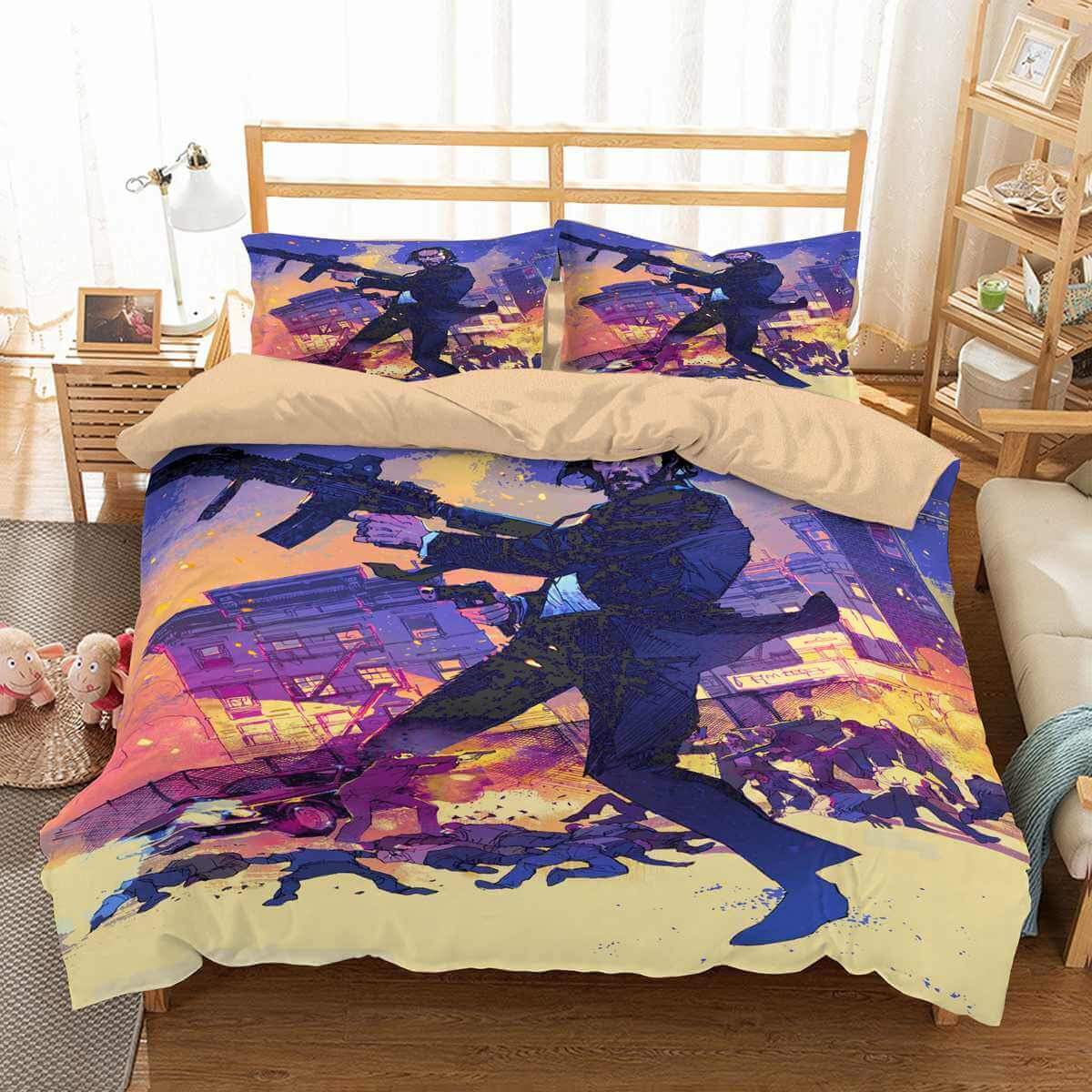 John Wick 3D Customized Duvet Cover Bedding Set