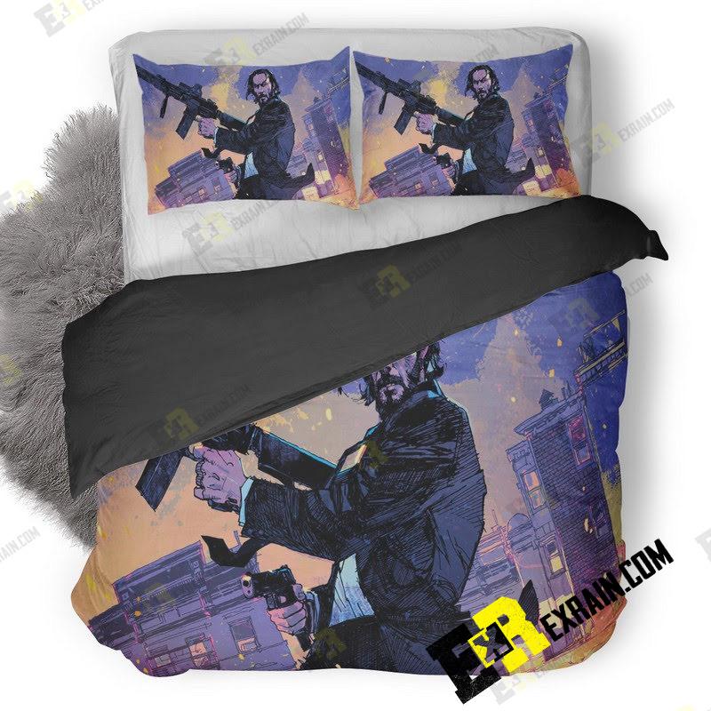 John Wick Illustration El 3D Customized Duvet Cover Bedding Set