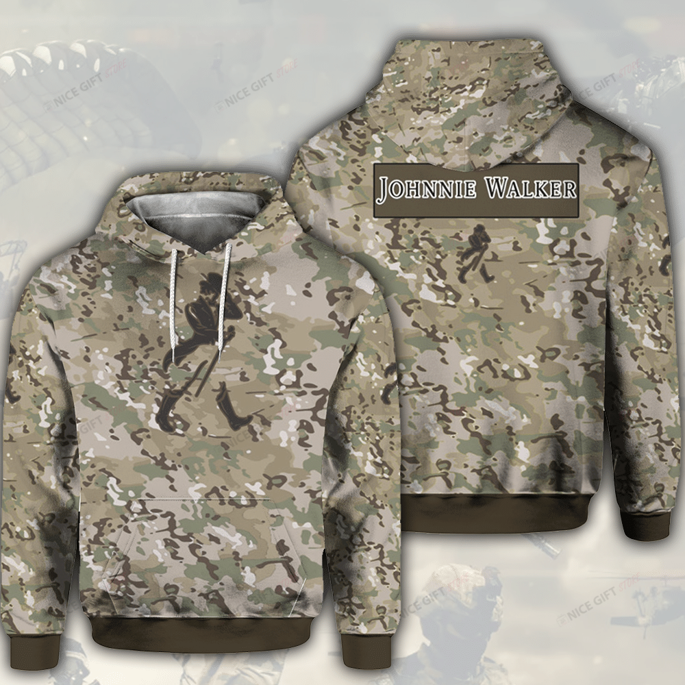 Johnnie Walker Camouflage 3D Hoodie Gift For Fans