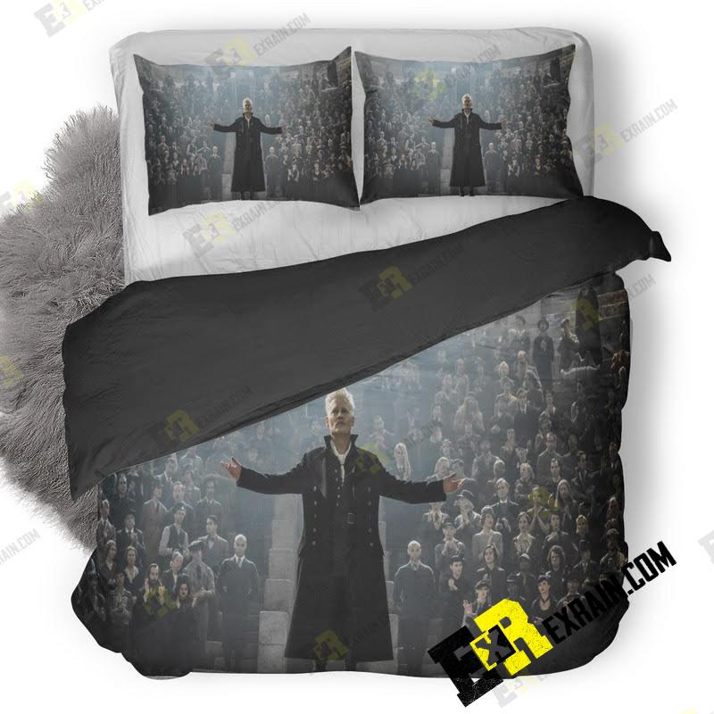 Johnny Depp As Gellert Grindelwald In Fantastic Beasts The Crimes Of Grindlewald Movie Qw 3D Customized Duvet Cover Bedding Set