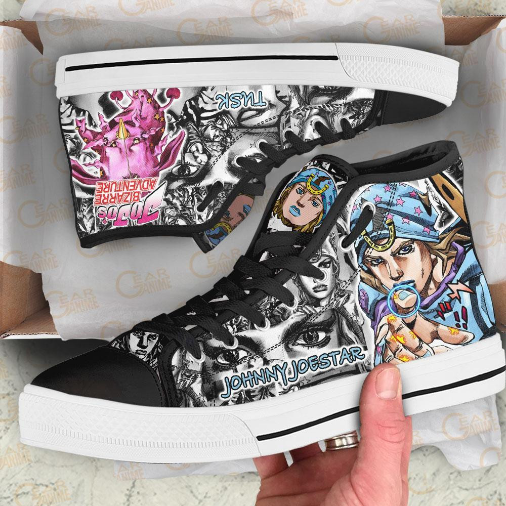 Johnny Joestar High Top Shoes Custom Manga Anime Jojo’s Birraze Adventure Sneakers