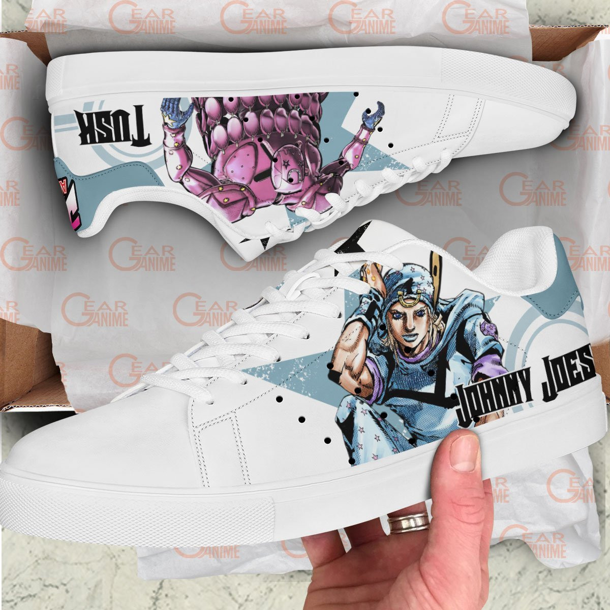 Johnny Joestar Skate Sneakers Custom Anime Jojo’s Bizarre Adventure Shoes