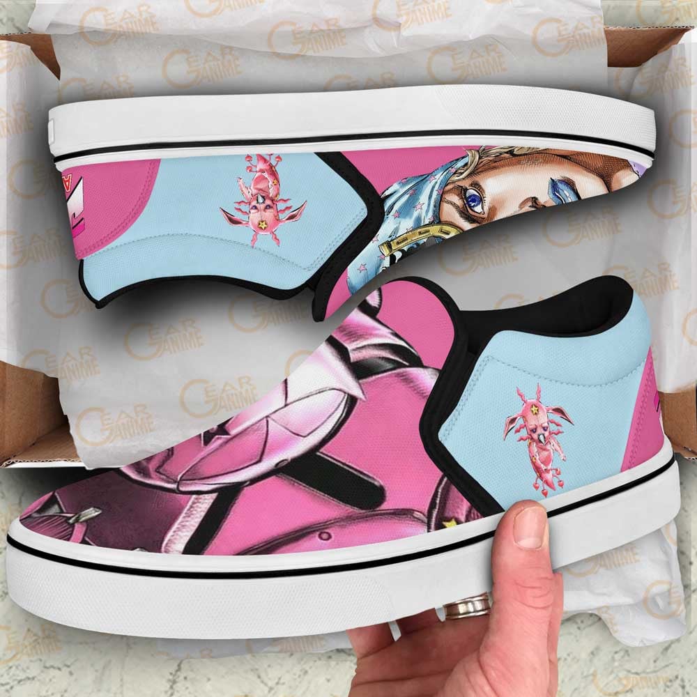 Johnny Joestar Slip-On Shoes Canvas Custom Anime JoJo’s Bizarre Adventure Shoes