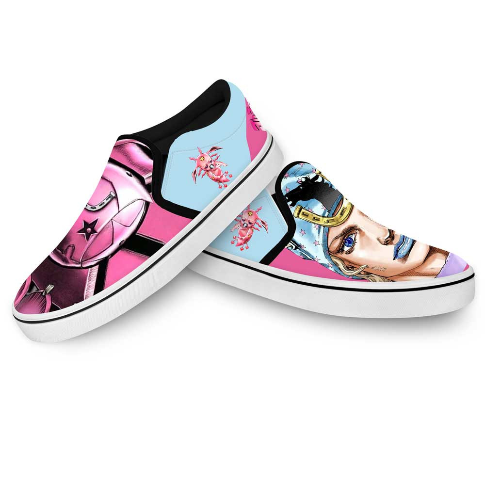 Johnny Joestar Slip-On Shoes Canvas Custom Anime JoJo’s Bizarre Adventure Shoes