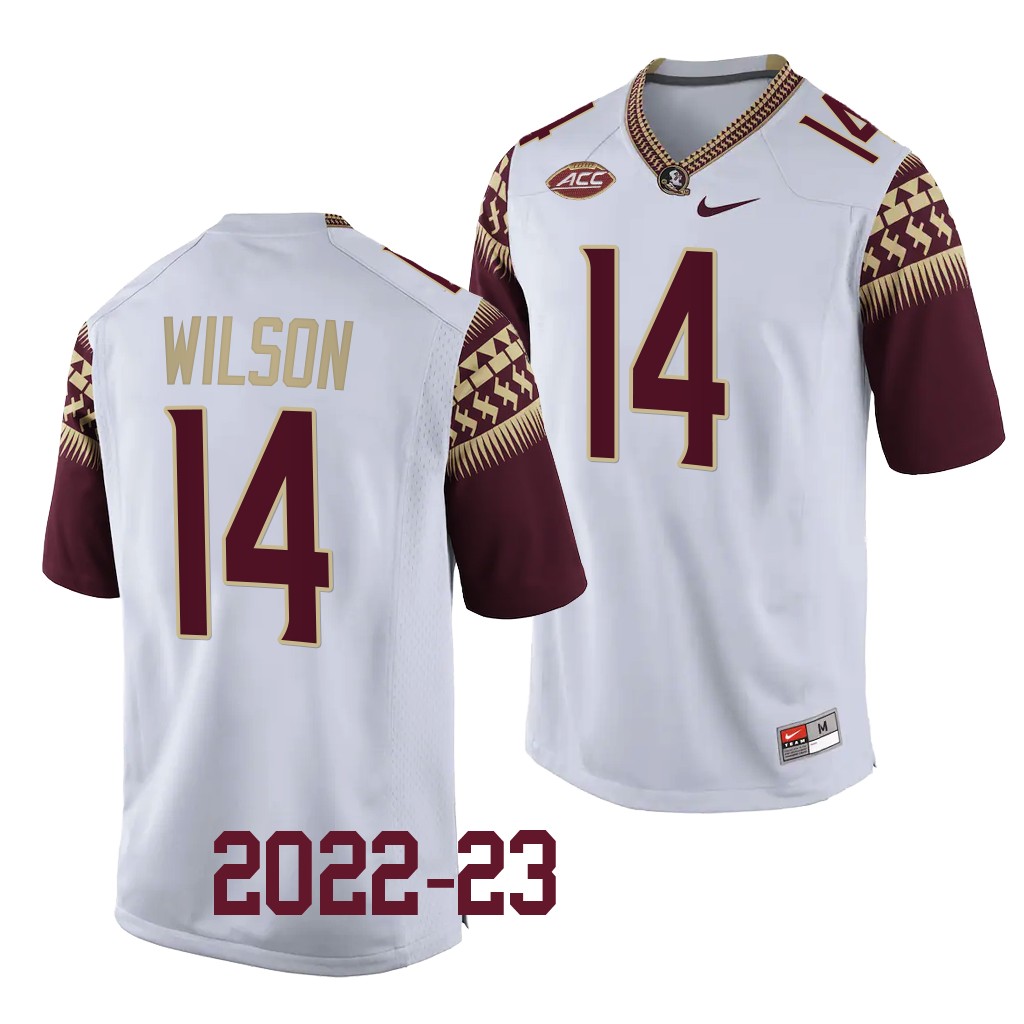 Johnny Wilson Florida State Seminoles College White Men 14 Jersey 2022-23