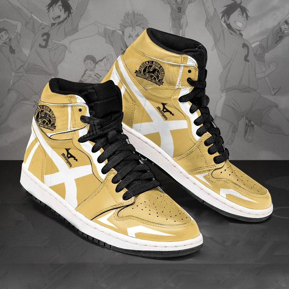 Johzenji High Haikyuu Anime 1 High Top Air Jordan Sneaker, Air Jordan Hightop