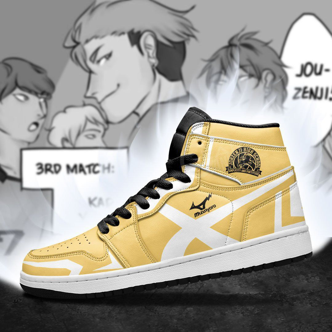 Johzenji High Haikyuu Anime 1 High Top Air Jordan Sneaker, Air Jordan Hightop