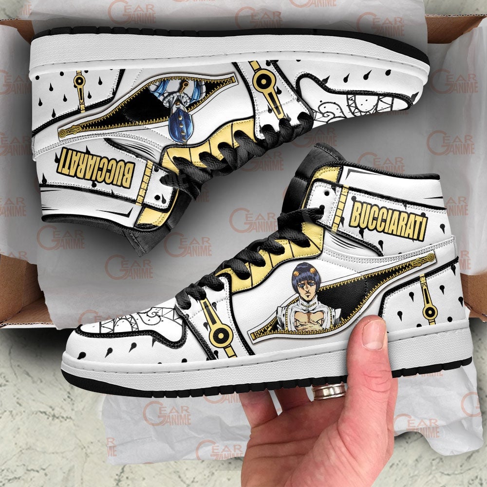 JoJo’s Bizarre Adventure Bruno Bucciarati JD1s Sneakers Anime Shoes, Air Jordan Hightop