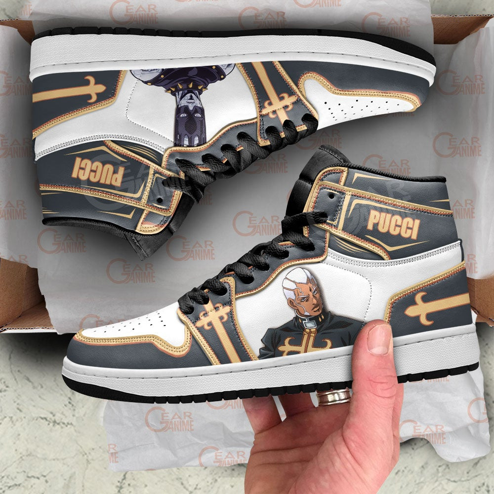JoJo’s Bizarre Adventure Enrico Pucci JD1s Sneakers Anime Shoes, Air Jordan Hightop