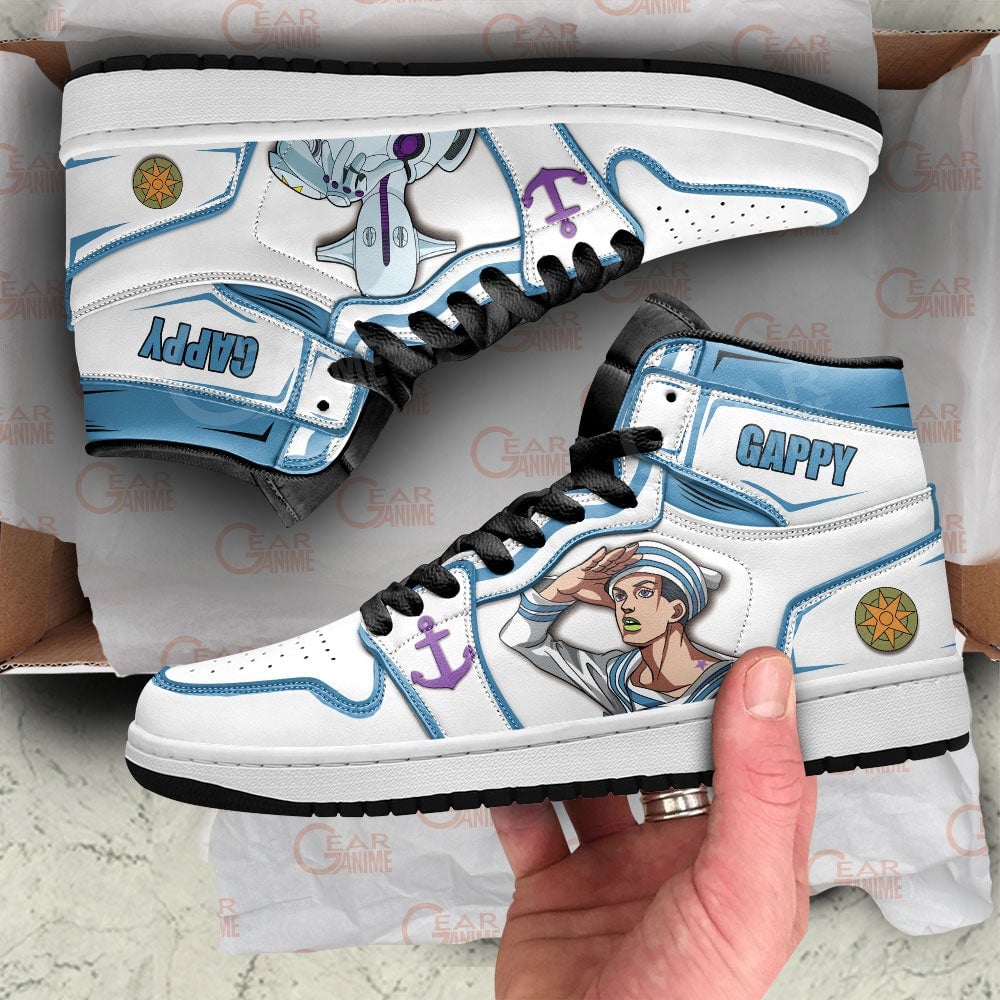 JoJo’s Bizarre Adventure Gappy Josuke Higashikata JD1s Sneakers Anime Shoes, Air Jordan Hightop