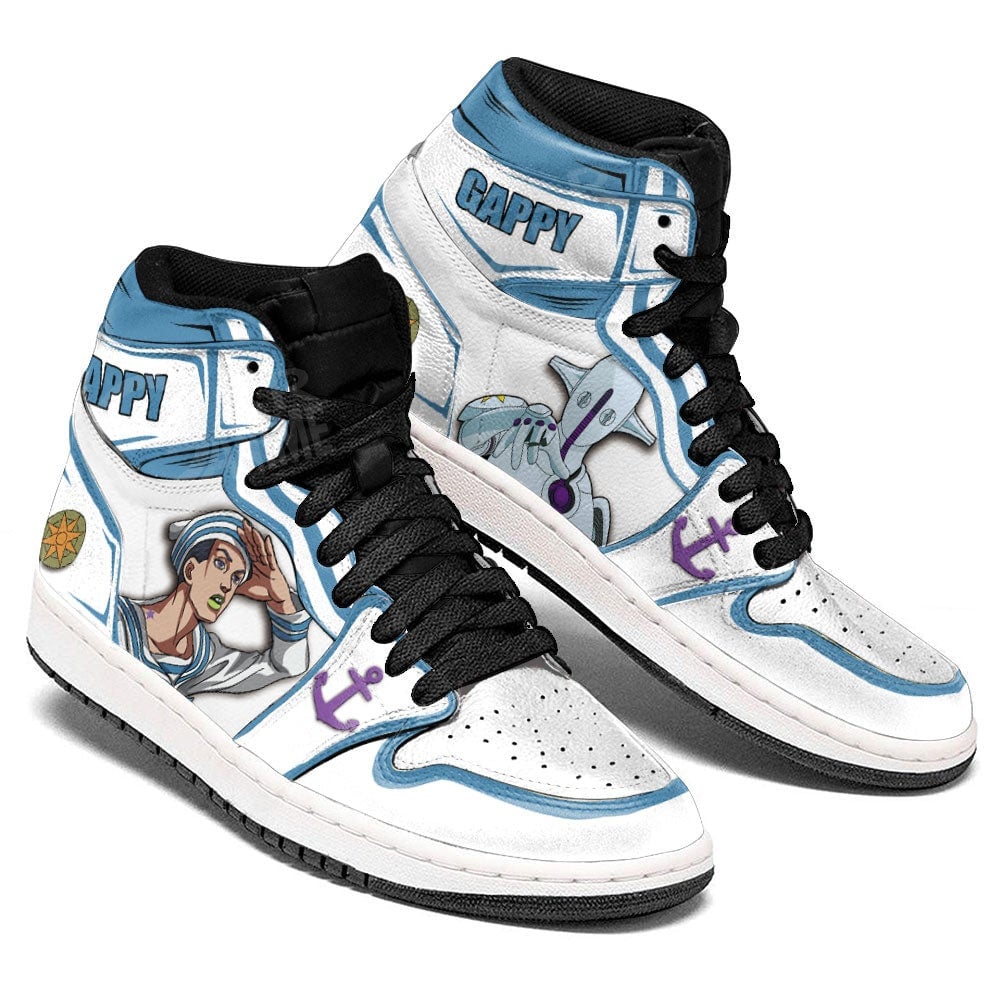 JoJo’s Bizarre Adventure Gappy Josuke Higashikata JD1s Sneakers Anime Shoes, Air Jordan Hightop