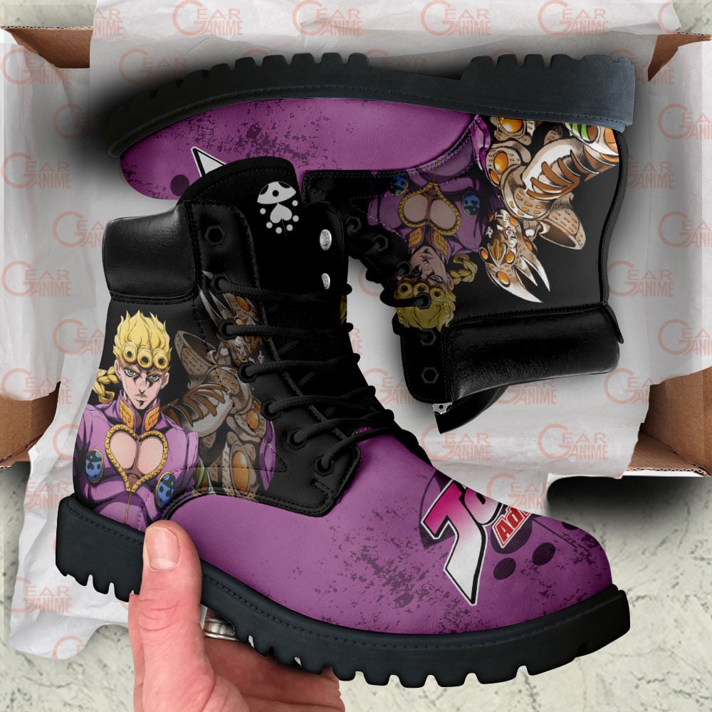 JoJo’s Bizarre Adventure Giorno Giovanna Boots Anime Custom Shoes