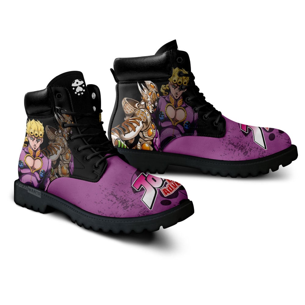 JoJo’s Bizarre Adventure Giorno Giovanna Boots Anime Custom Shoes