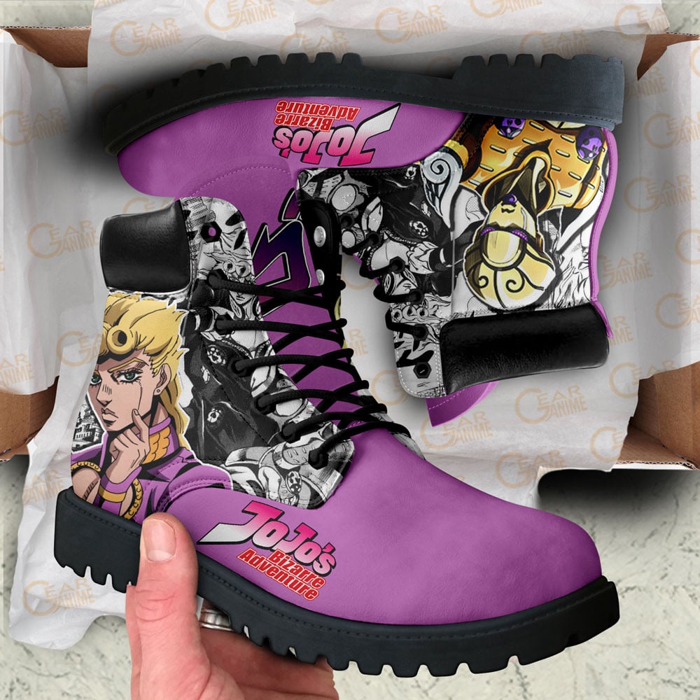 Jojo’s Bizarre Adventure Giorno Giovanna Boots Custom Anime Shoes