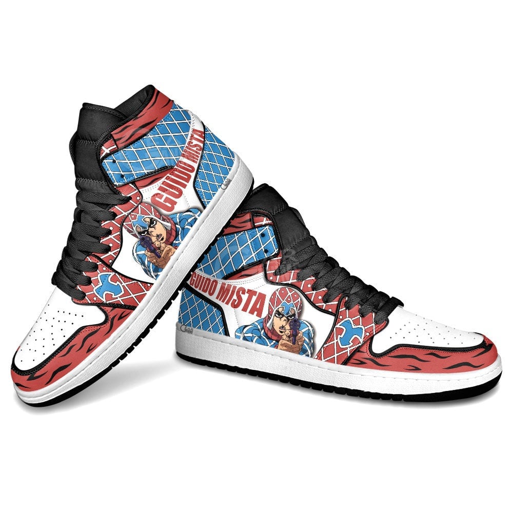 JoJo’s Bizarre Adventure Guido Mista JD1s Sneakers Anime Shoes, Air Jordan Hightop
