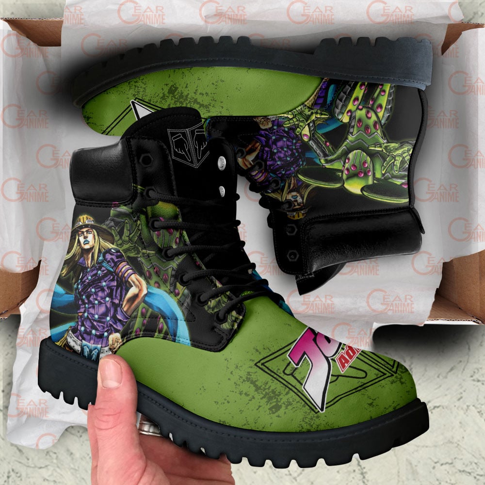 JoJo’s Bizarre Adventure Gyro Zeppeli Boots Anime Custom Shoes