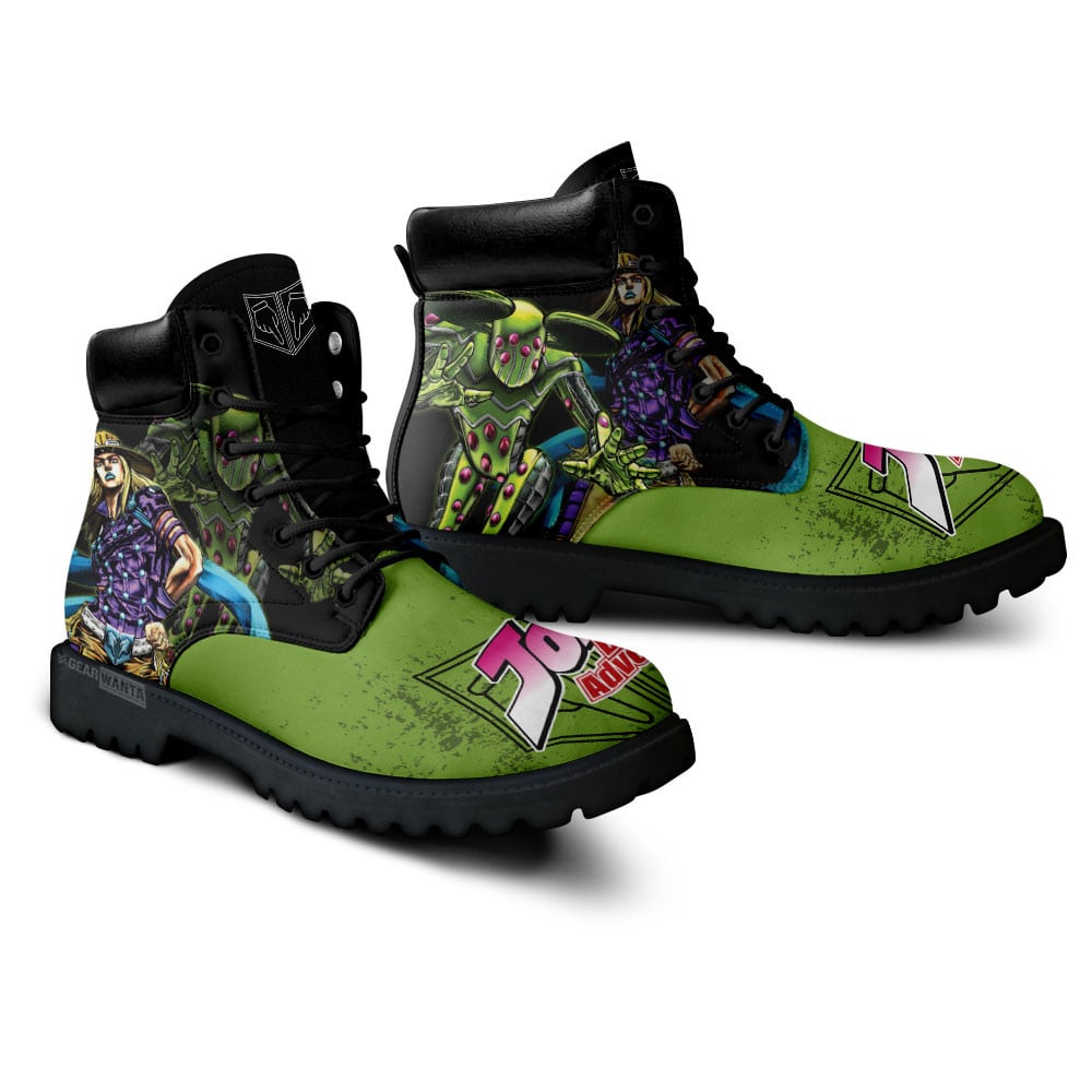JoJo’s Bizarre Adventure Gyro Zeppeli Boots Anime Custom Shoes