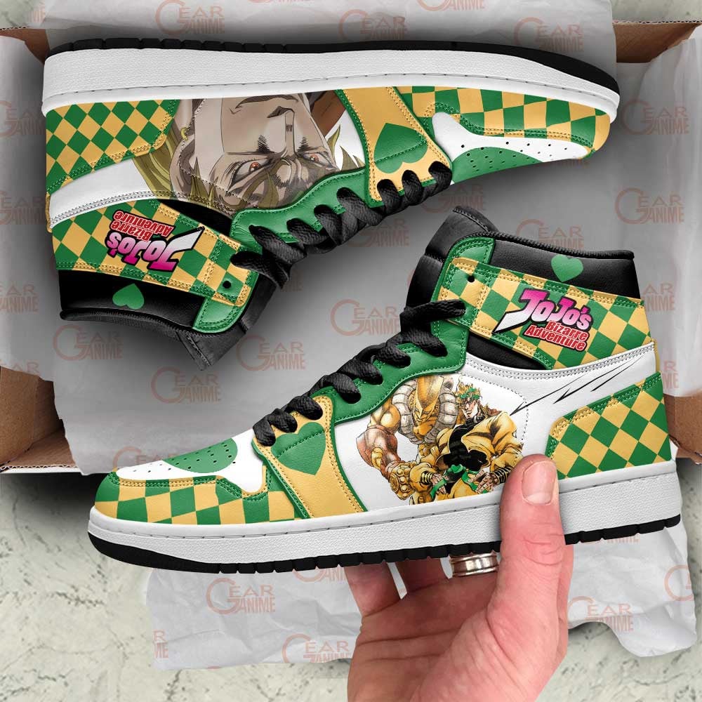 JoJo’s Bizarre Adventure JD1s Sneakers Dio Brando Anime Shoes, Air Jordan Hightop