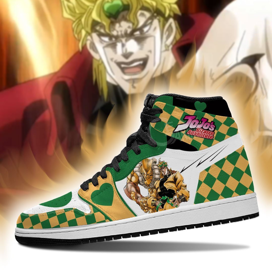 JoJo’s Bizarre Adventure JD1s Sneakers Dio Brando Anime Shoes, Air Jordan Hightop